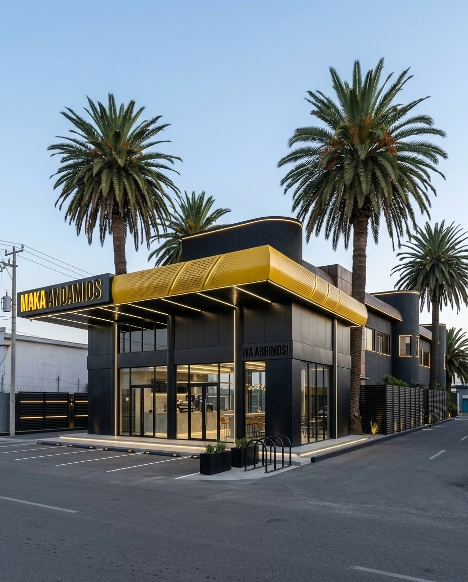 Facade design in Blacktec Facade style — Facade by GenRoom AI