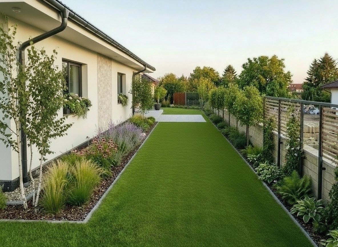 Landscape design in Scandinavian Garden style — Yard by GenRoom AI