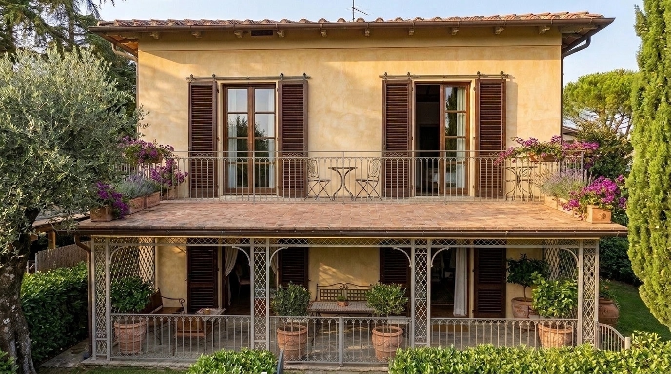 Facade design in Italian Villa Facade style — Facade by GenRoom AI