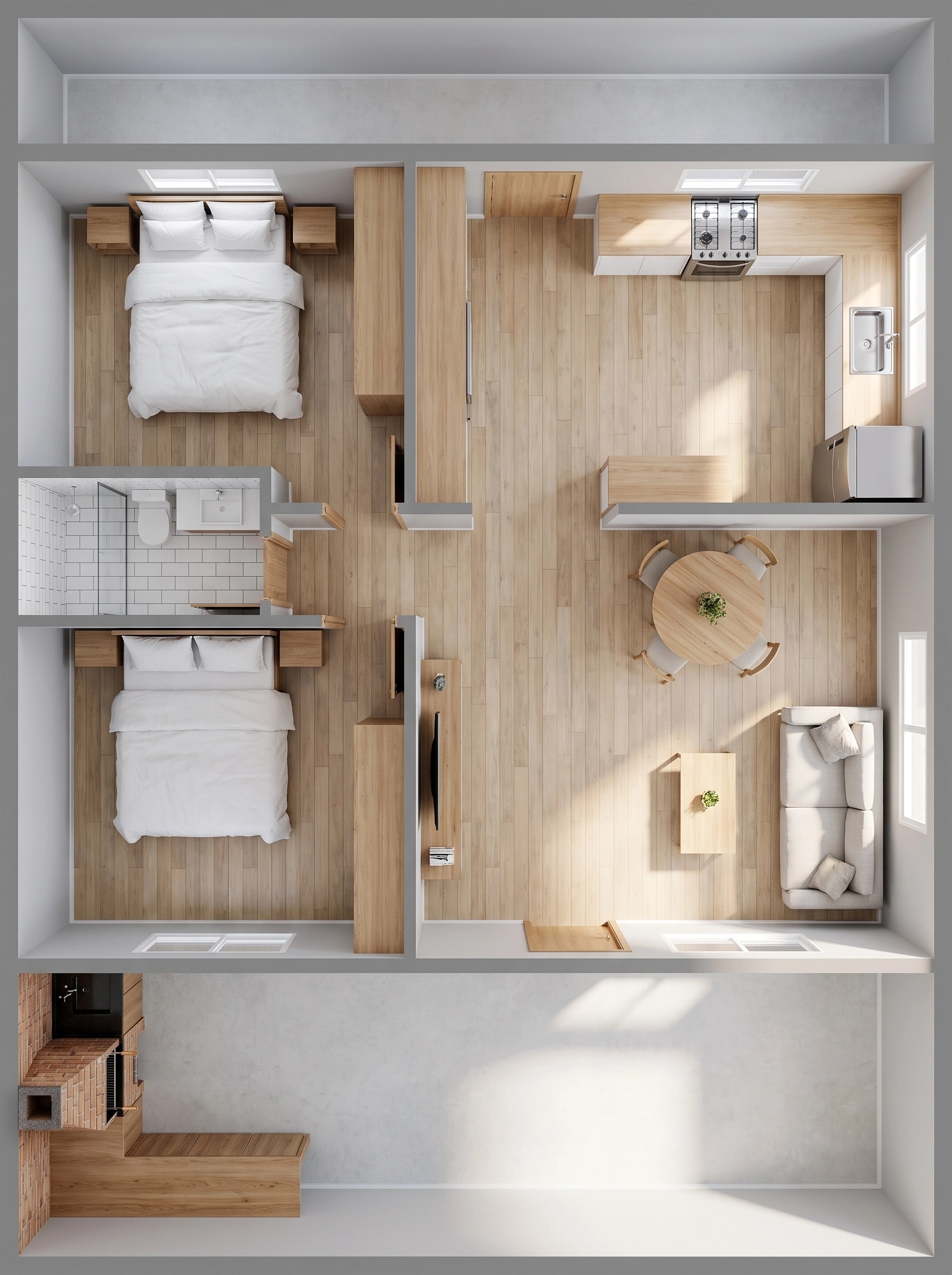 Scandinavian Living Room design — interior photo by GenRoom AI