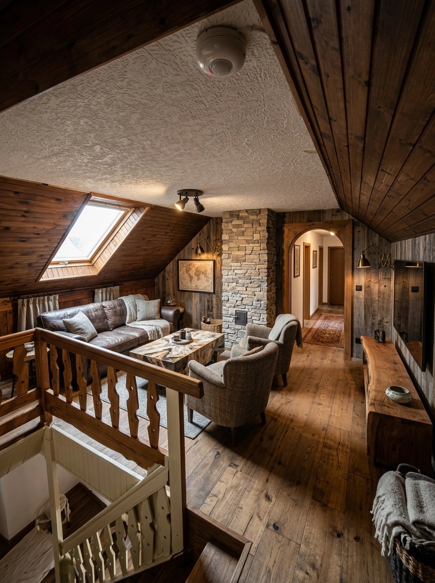 Interior design in Rustic style — Living Room by GenRoom AI