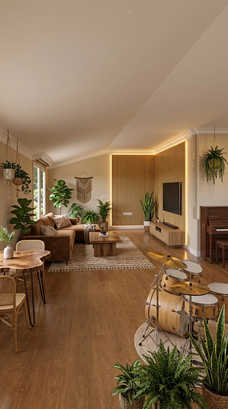 Interior design in Biophilic style — Living Room by GenRoom AI