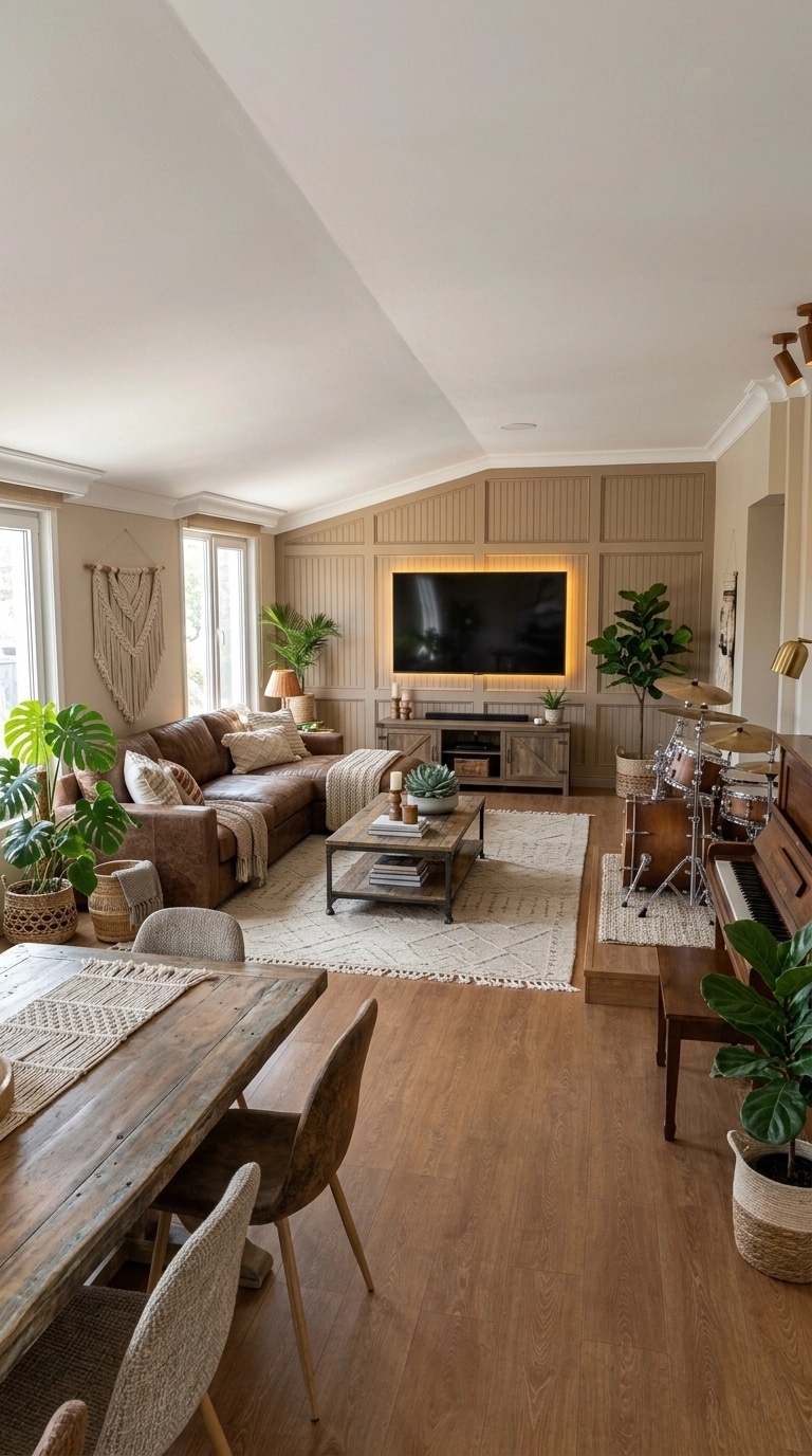 Interior design in Bohemian style — Living Room by GenRoom AI