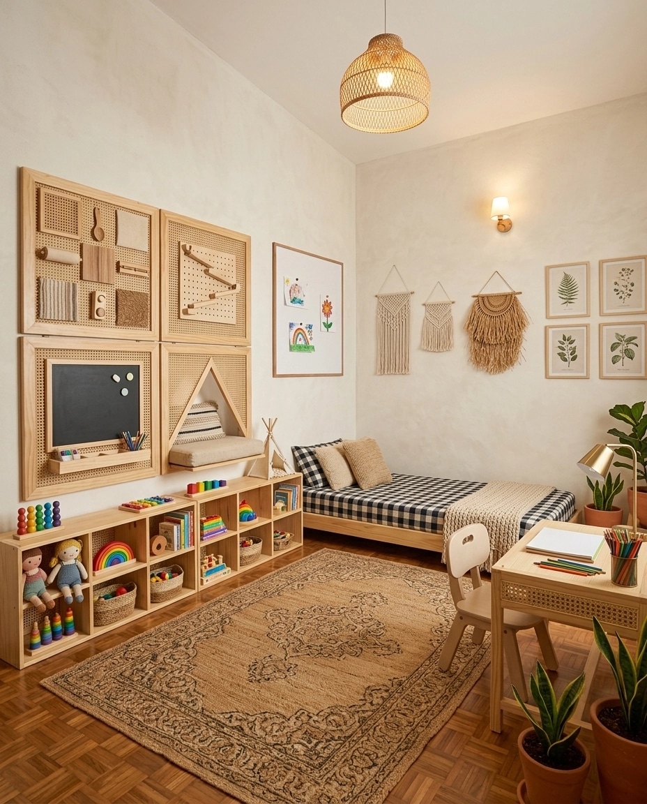 Interior design in Bohemian style — Kids Room by GenRoom AI