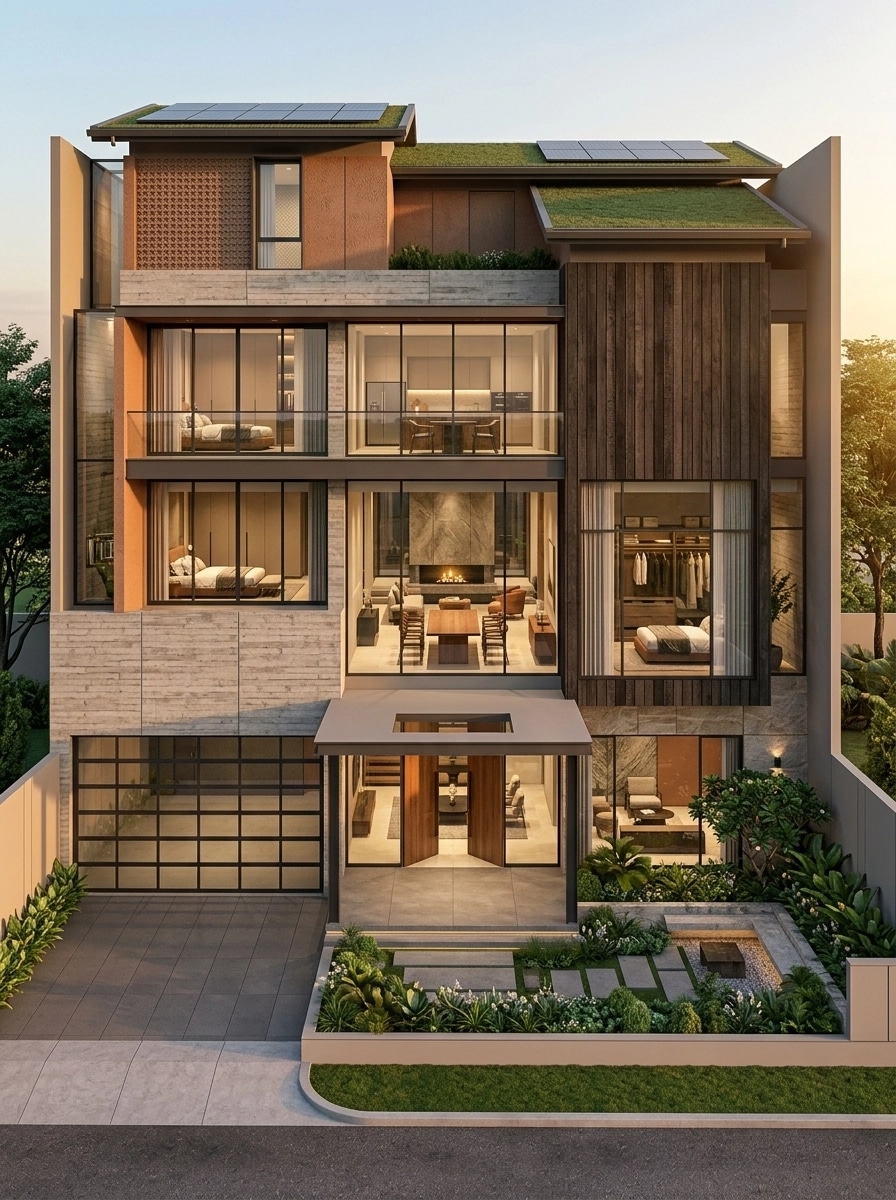 Contemporary Facade Facade design — facade photo by GenRoom AI