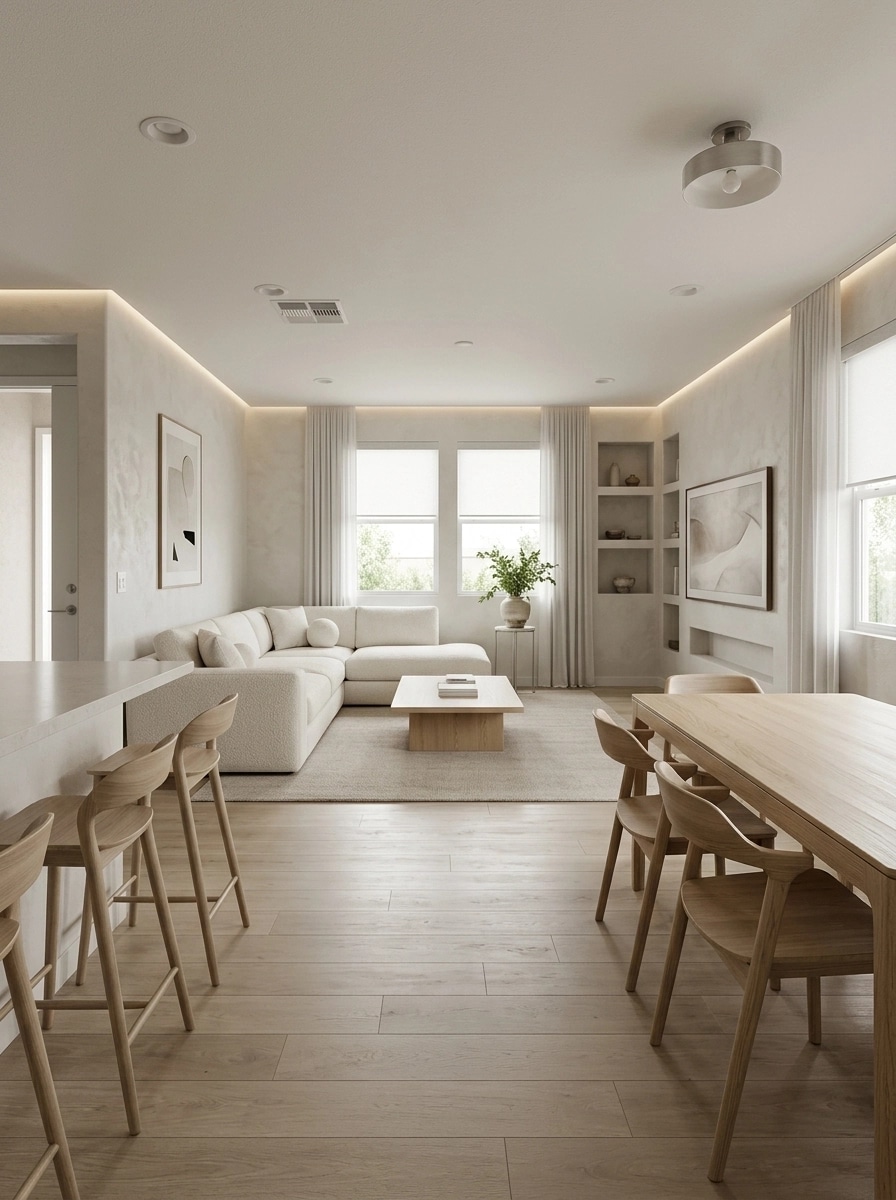 Minimalism Living Room design — interior photo by GenRoom AI