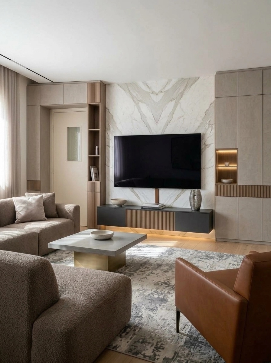 Interior design in Contemporary style — Living Room by GenRoom AI