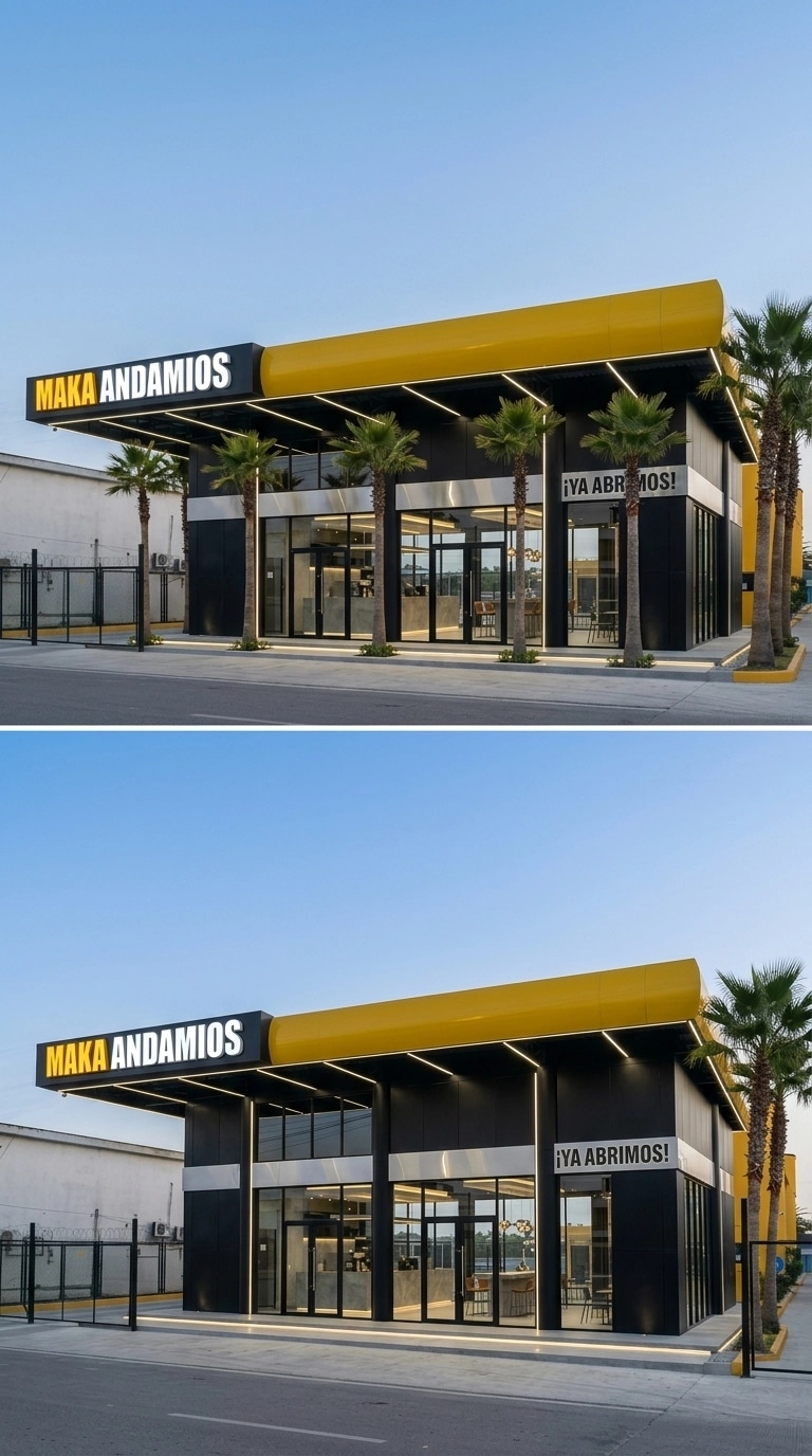 Facade design in Blacktec Facade style — Facade by GenRoom AI