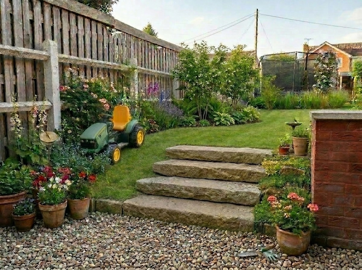 Landscape design in English Cottage Garden style — Yard by GenRoom AI