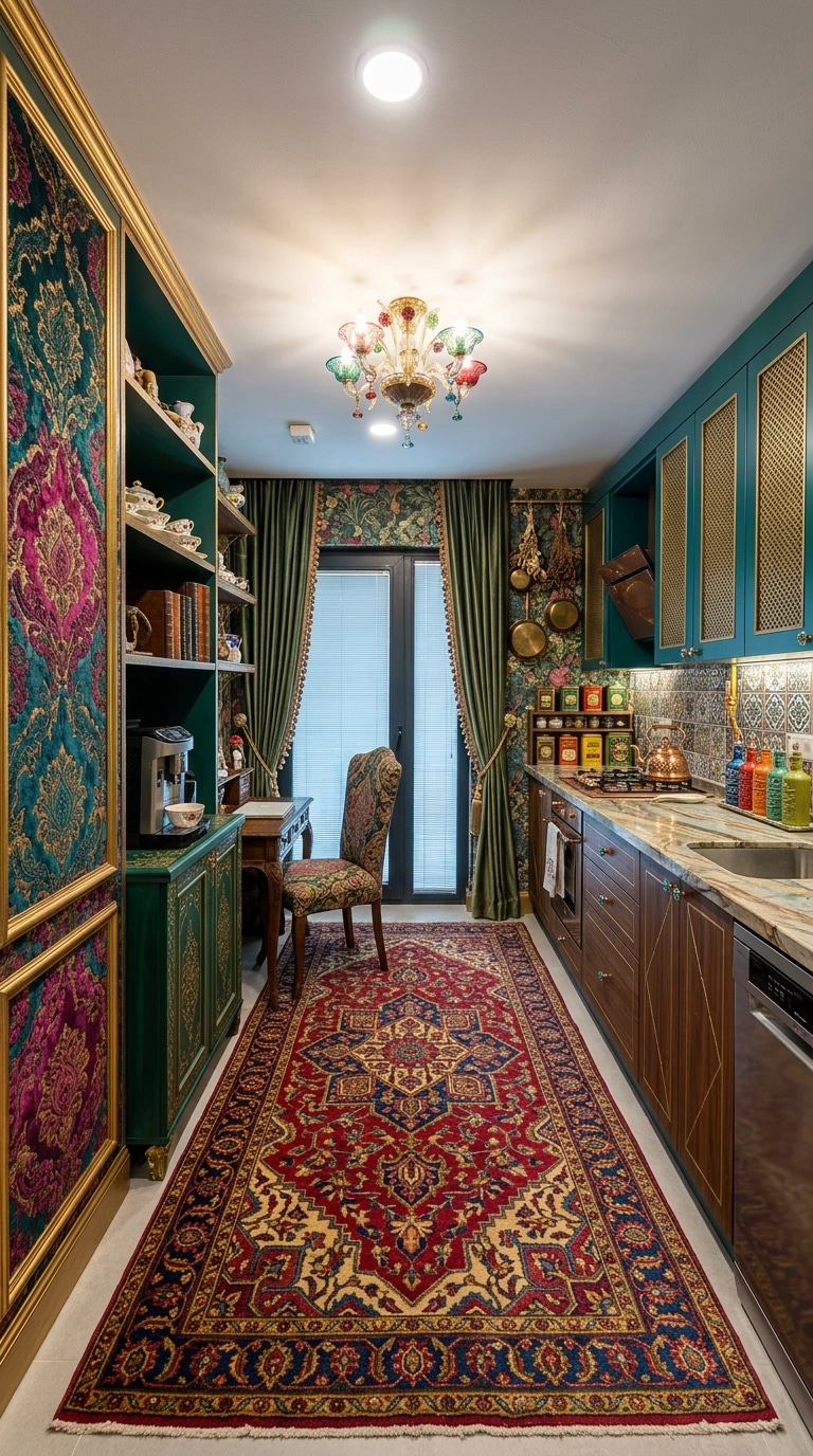 Kitchen interior in Maximalist style — photo by GenRoom AI