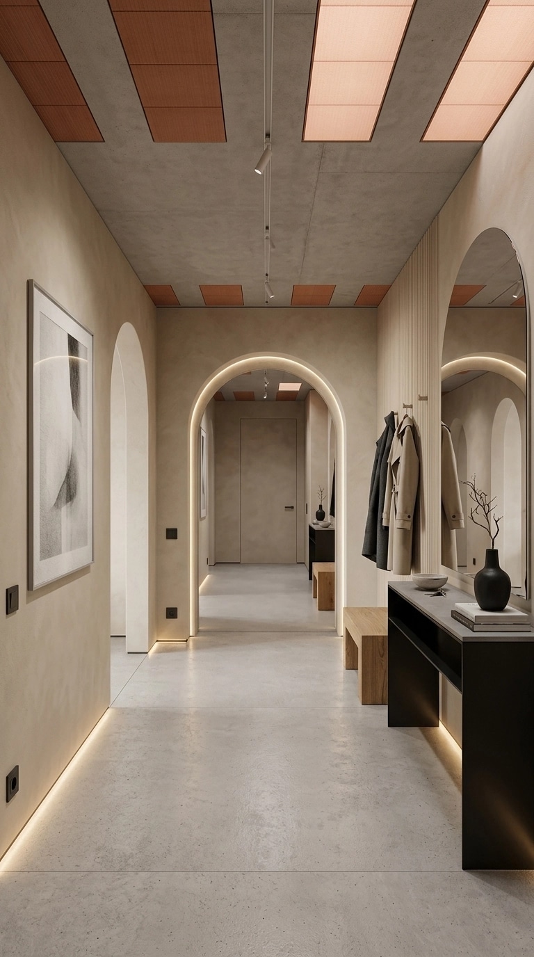 Hallway interior in Minimalism style — photo by GenRoom AI
