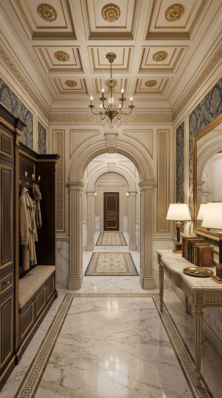 Neoclassic Hallway design — interior photo by GenRoom AI
