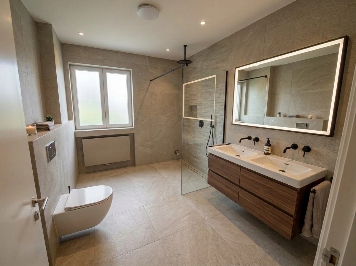 Contemporary Bathroom design — interior photo by GenRoom AI