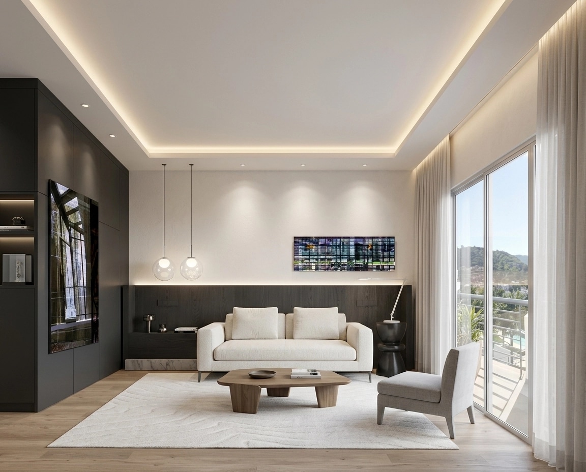 Minimalism Living Room design — interior photo by GenRoom AI