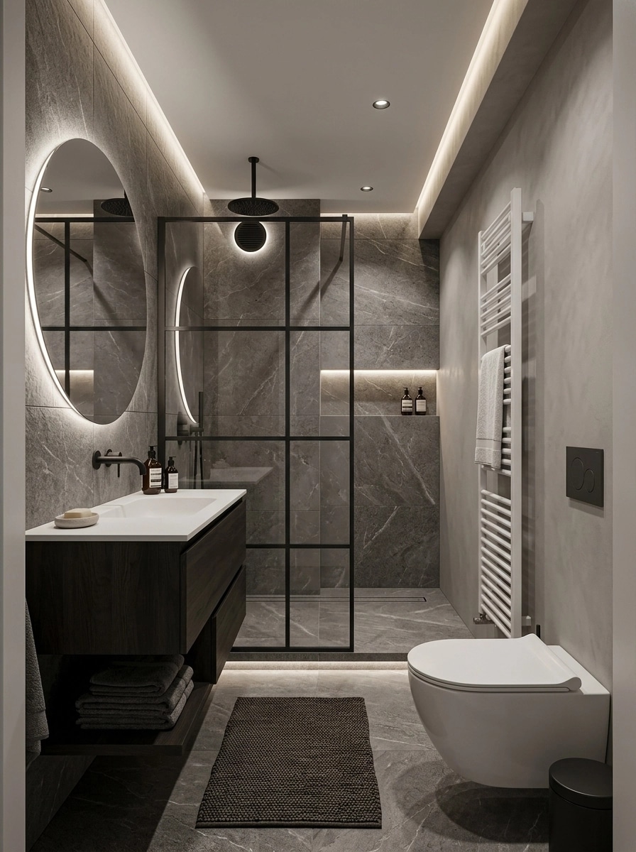 Interior design in Contemporary style — Bathroom by GenRoom AI