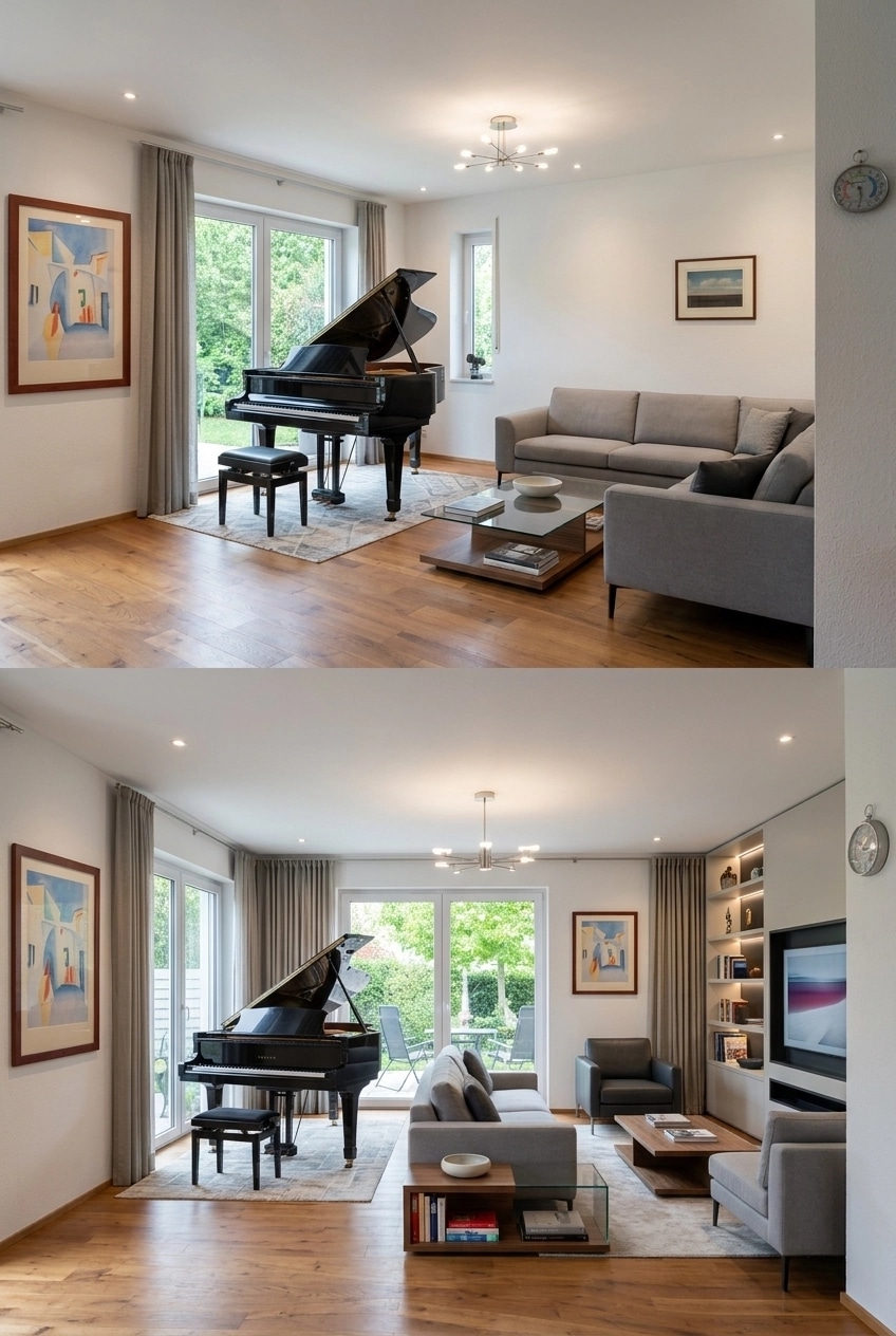 Interior design in Contemporary style — Living Room by GenRoom AI