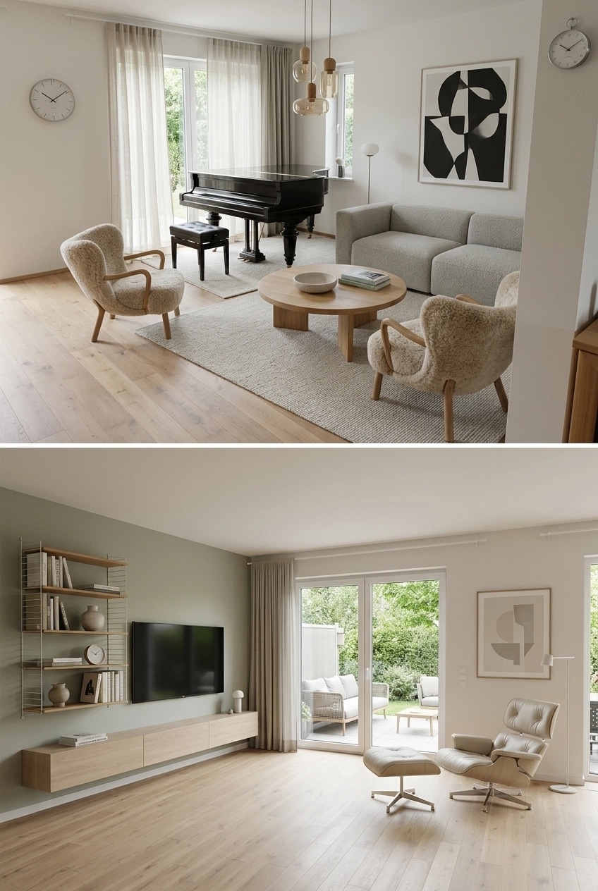 Interior design in Scandinavian style — Living Room by GenRoom AI