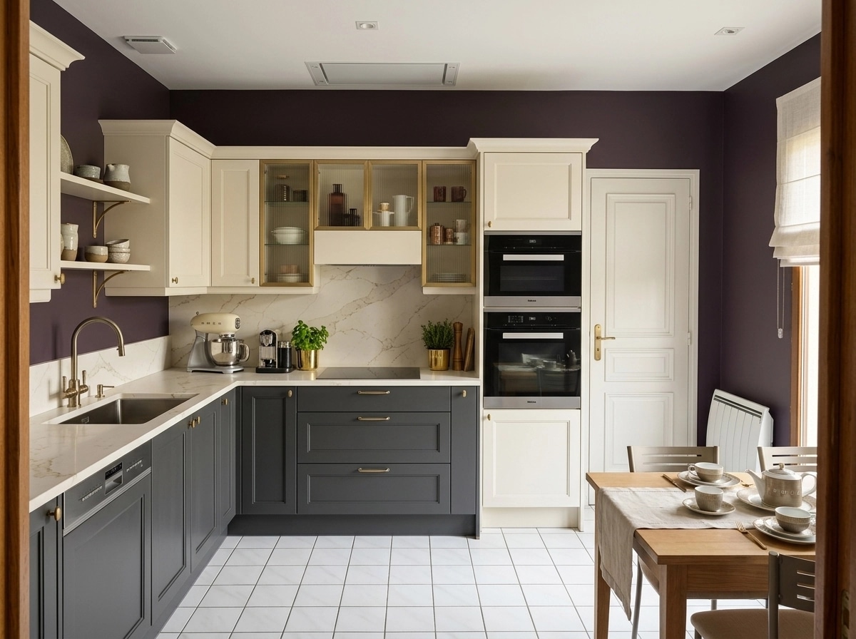 Kitchen interior in Transitional style — photo by GenRoom AI