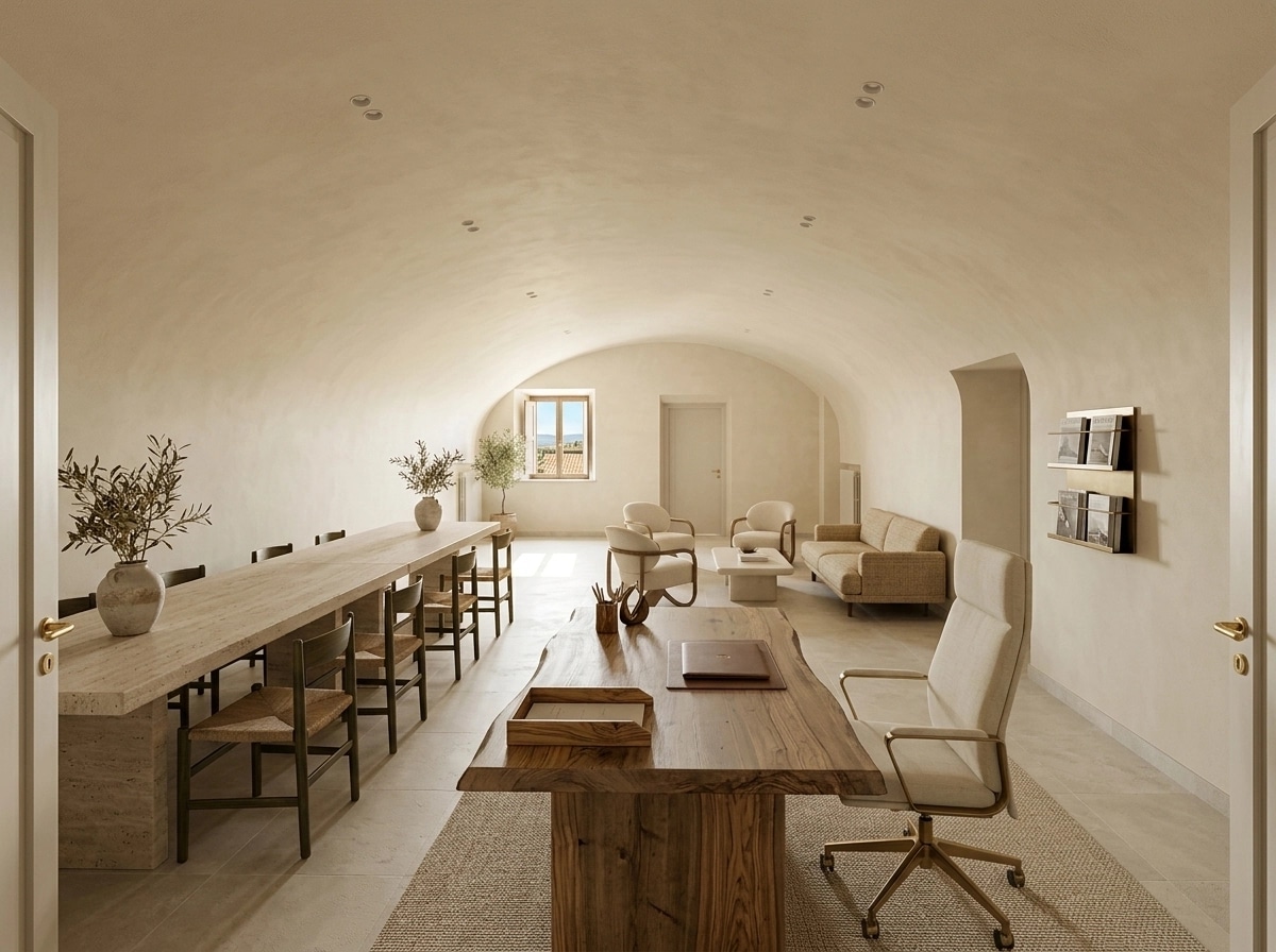 Interior design in Mediterranean style — office_space by GenRoom AI