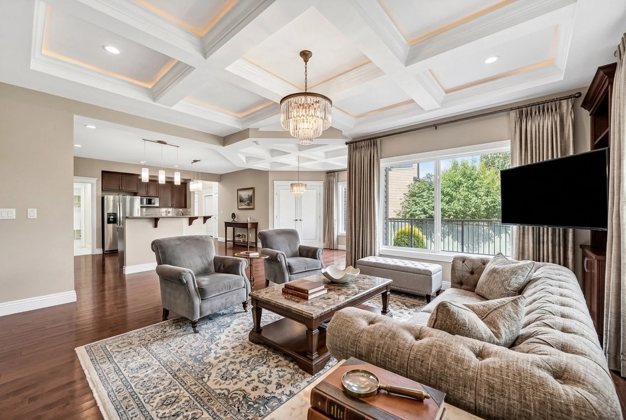 Transitional Living Room design — interior photo by GenRoom AI