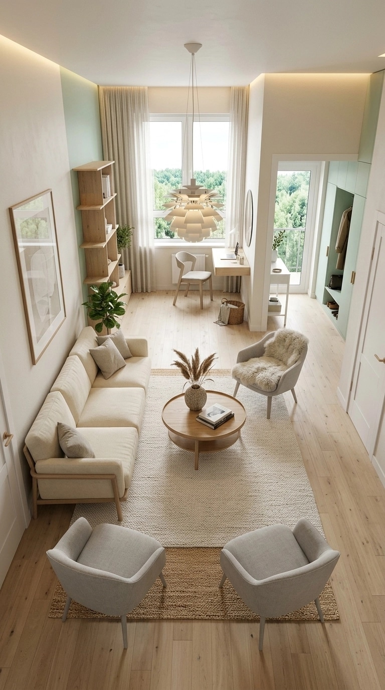 Interior design in Scandinavian style — Living Room by GenRoom AI