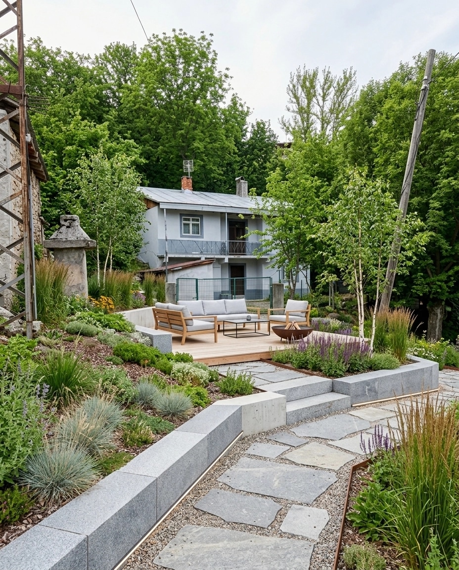 Landscape design in Scandinavian Garden style — Yard by GenRoom AI