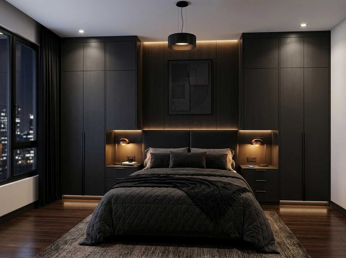 Blacktec Bedroom design — interior photo by GenRoom AI