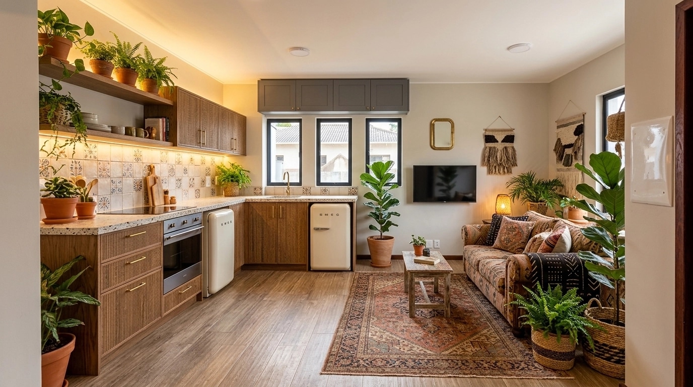 Bohemian Kitchen design — interior photo by GenRoom AI