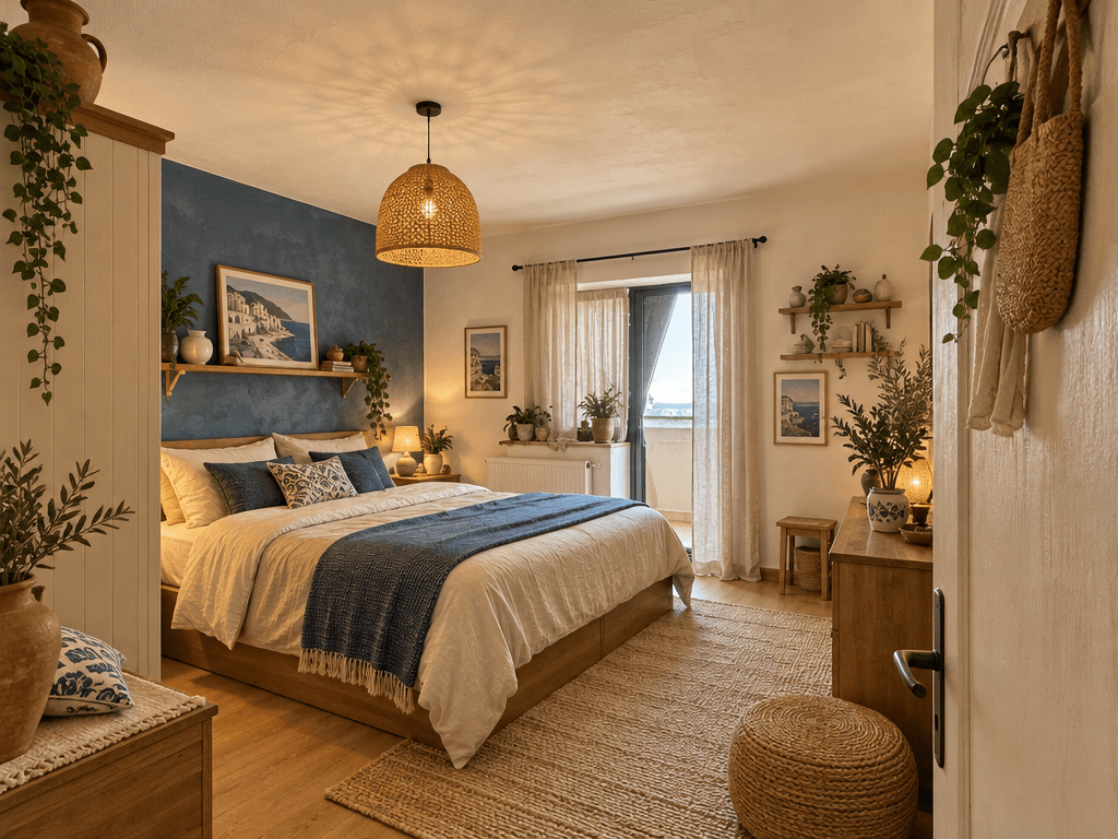 Interior design in Mediterranean style — Bedroom by GenRoom AI