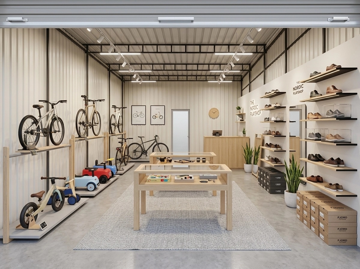Interior design in Scandinavian style — showroom by GenRoom AI