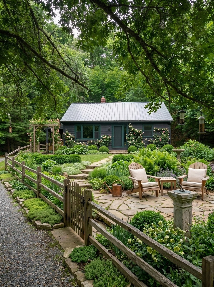 Landscape design in English Cottage Garden style — Yard by GenRoom AI