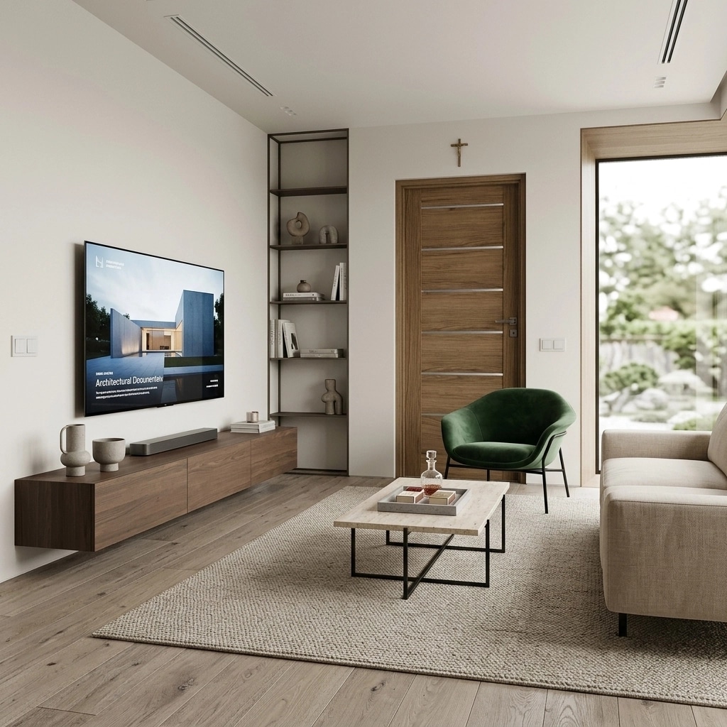 Minimalism Living Room design — interior photo by GenRoom AI