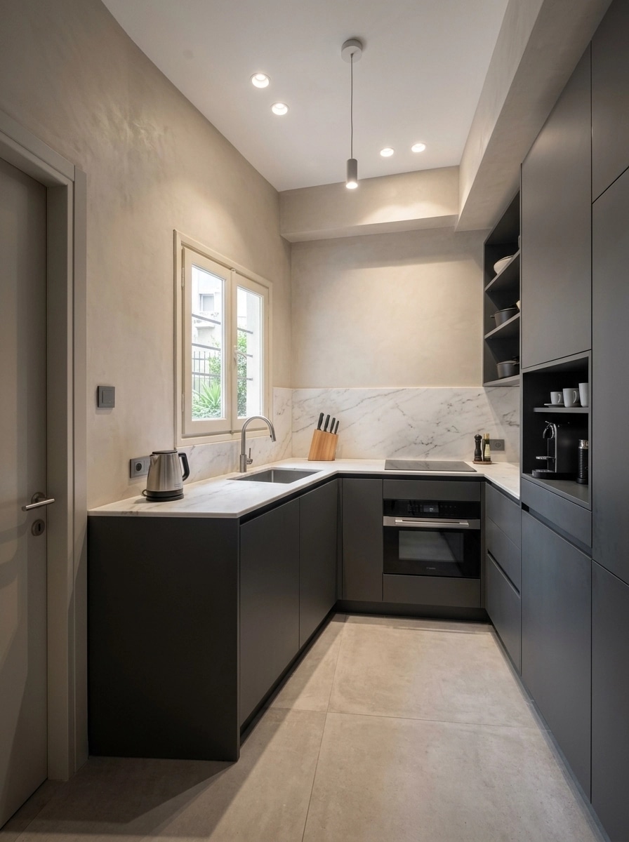 Minimalism Kitchen design — interior photo by GenRoom AI