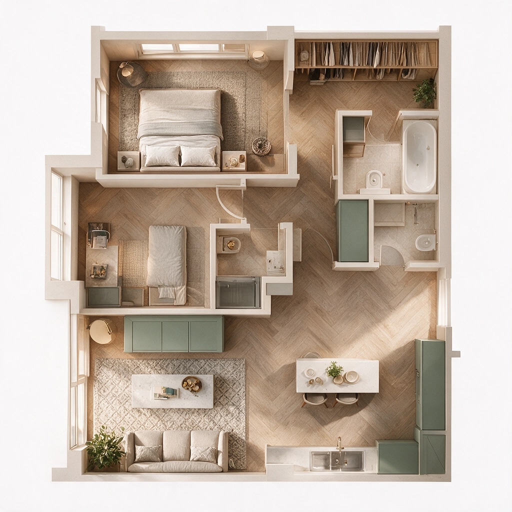 Transitional Living Room design — interior photo by GenRoom AI