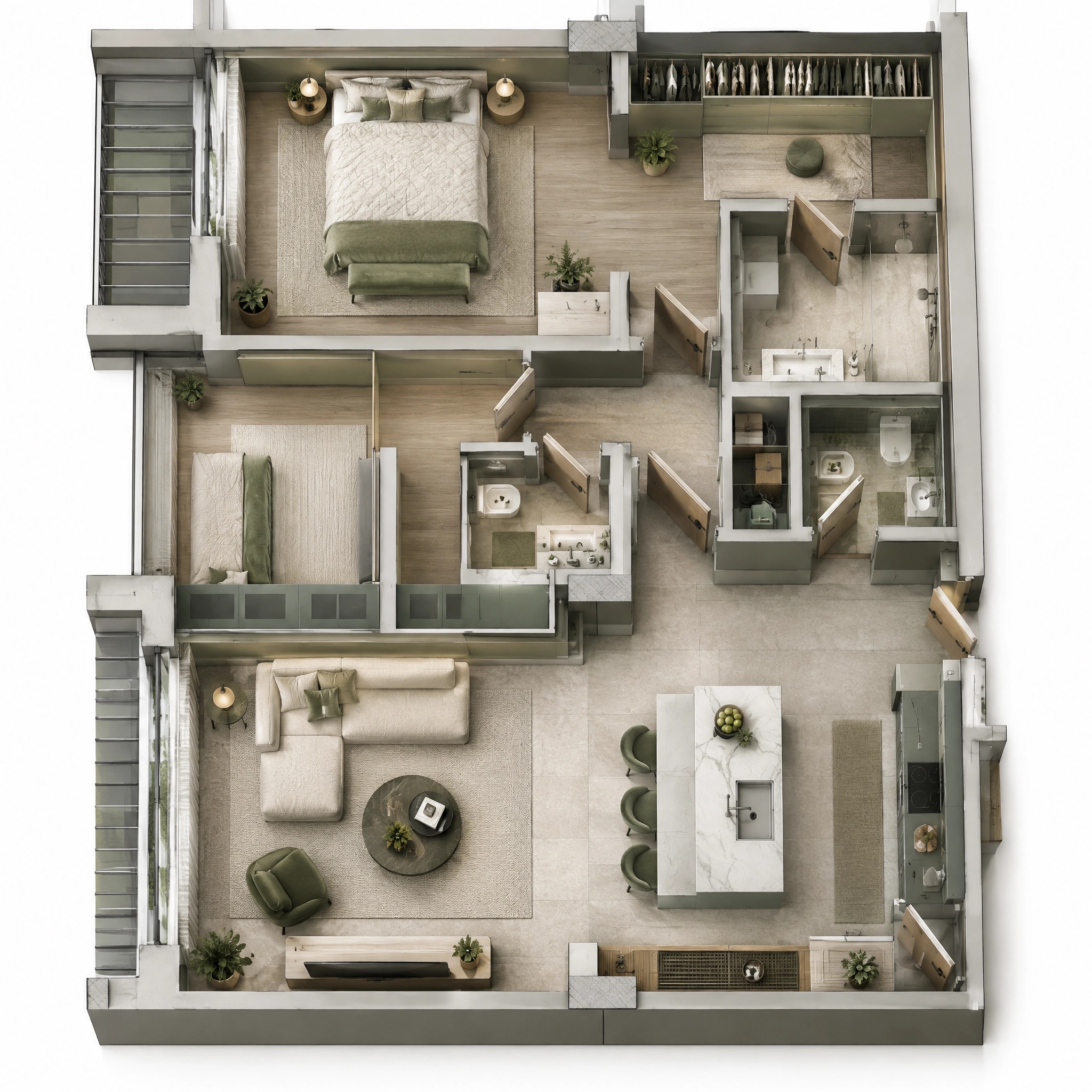 Interior design in Contemporary style — Living Room by GenRoom AI
