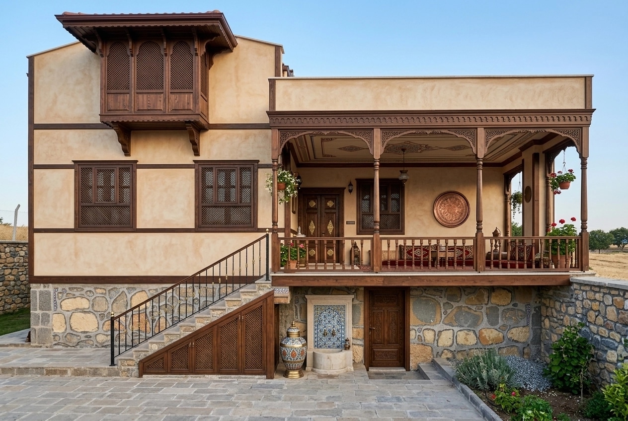 Facade design in Ottoman Facade style — photo by GenRoom AI