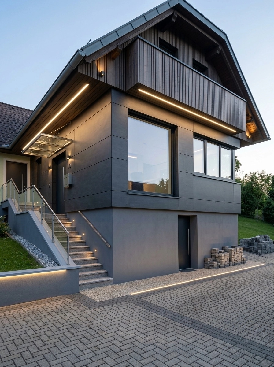 Facade design in German Modernist Facade style — Facade by GenRoom AI
