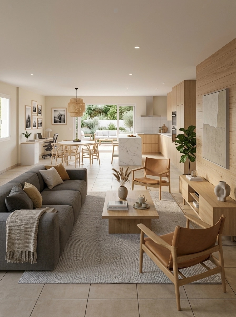 Interior design in Scandinavian style — Living Room by GenRoom AI