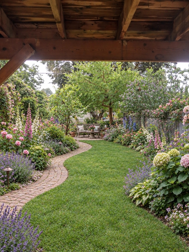 Landscape design in English Cottage Garden style — Yard by GenRoom AI