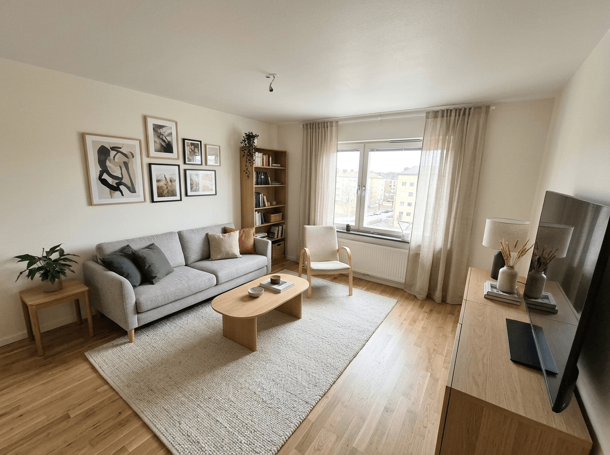 Design d'intérieur en style Scandinavian — Salon par GenRoom AI