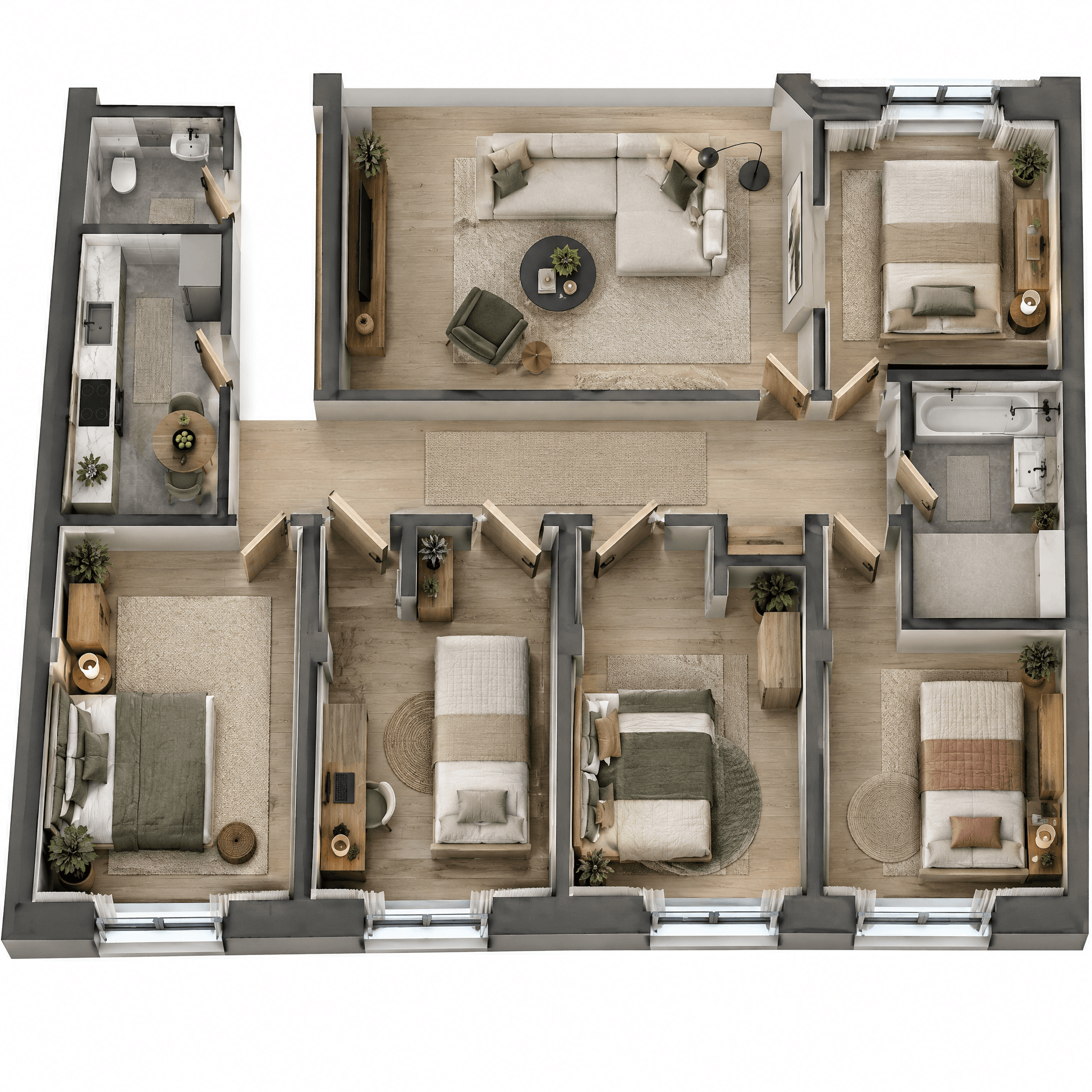 Interior design in Contemporary style — Living Room by GenRoom AI