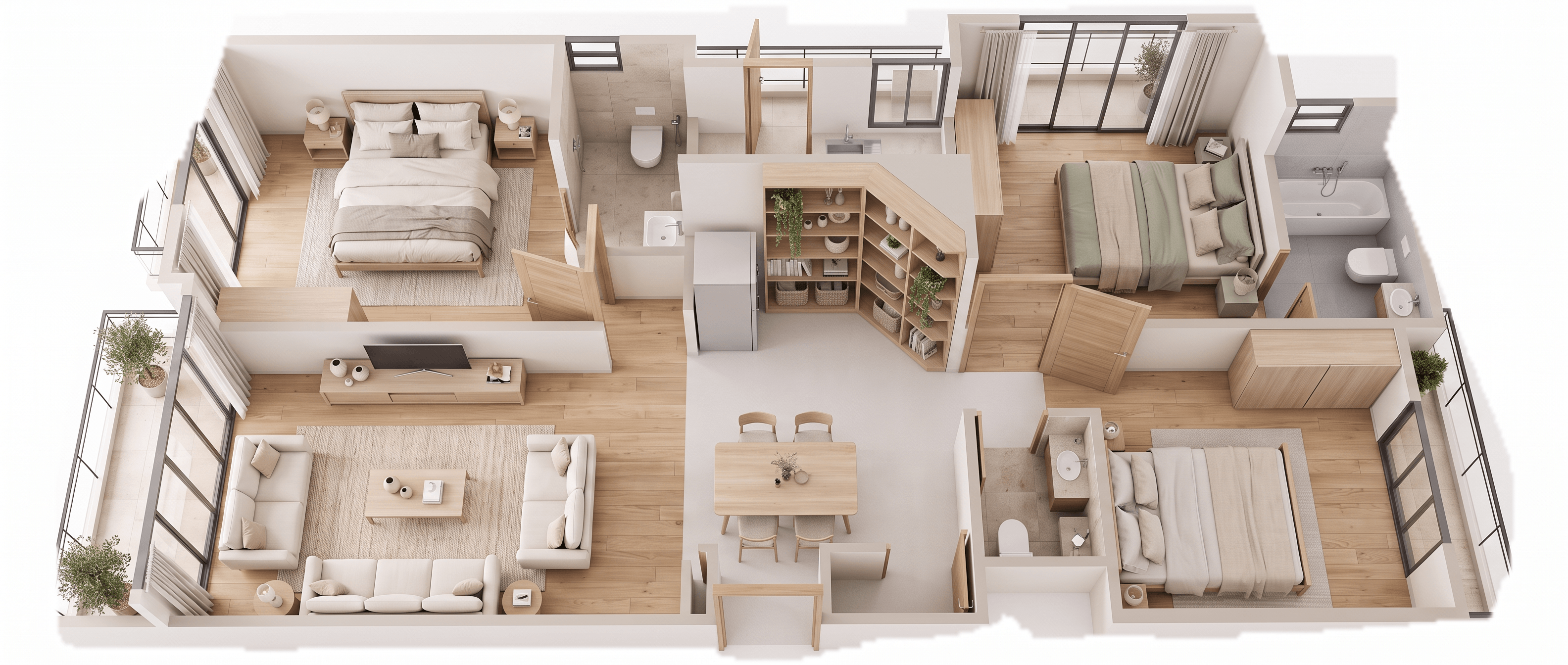 Interiördesign i stilen Minimalism — Vardagsrum av GenRoom AI