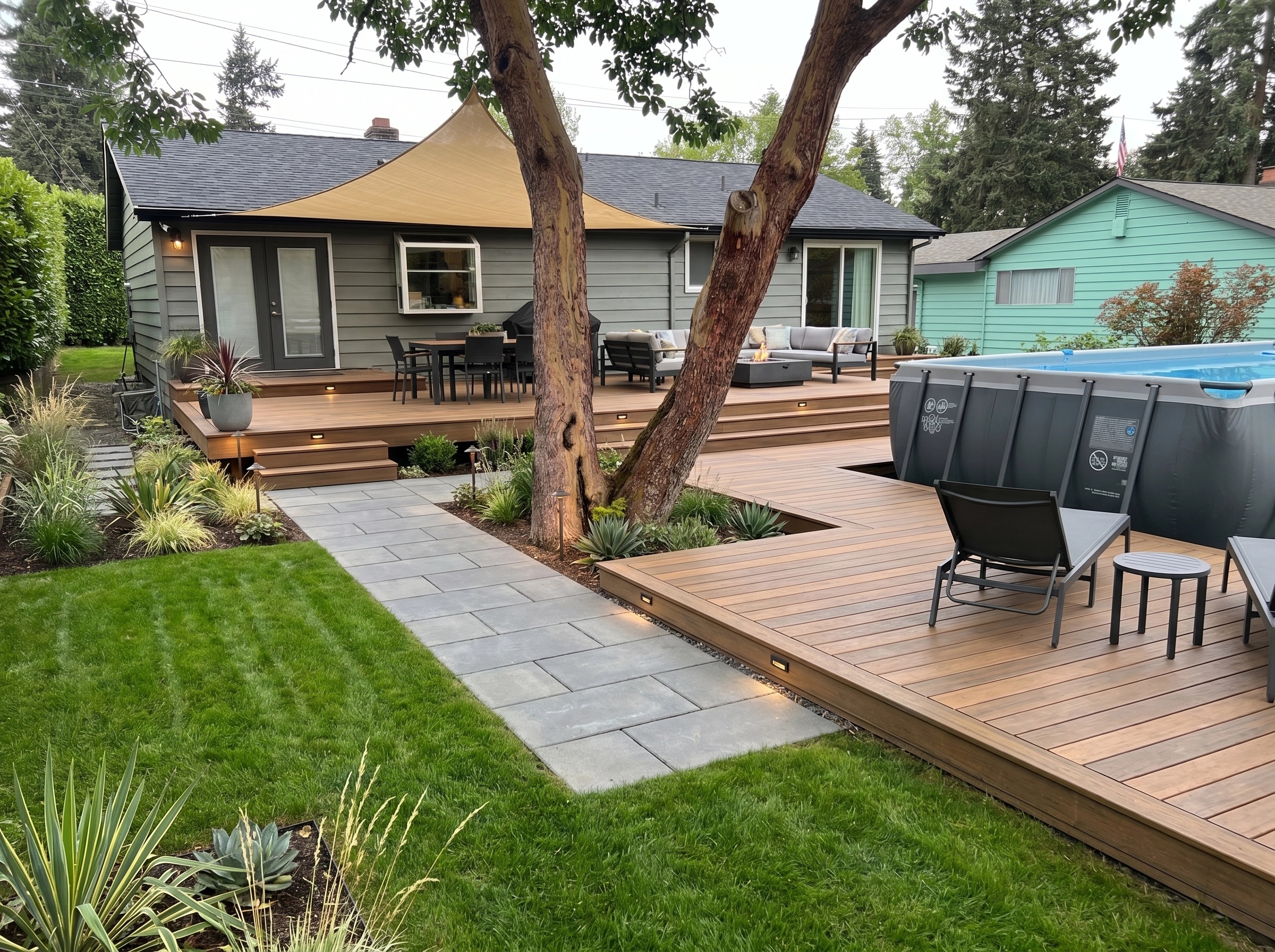 Landscape design in Contemporary Yard style — Yard by GenRoom AI