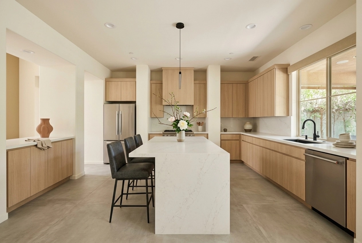 Japandi Kitchen design — interior photo by GenRoom AI