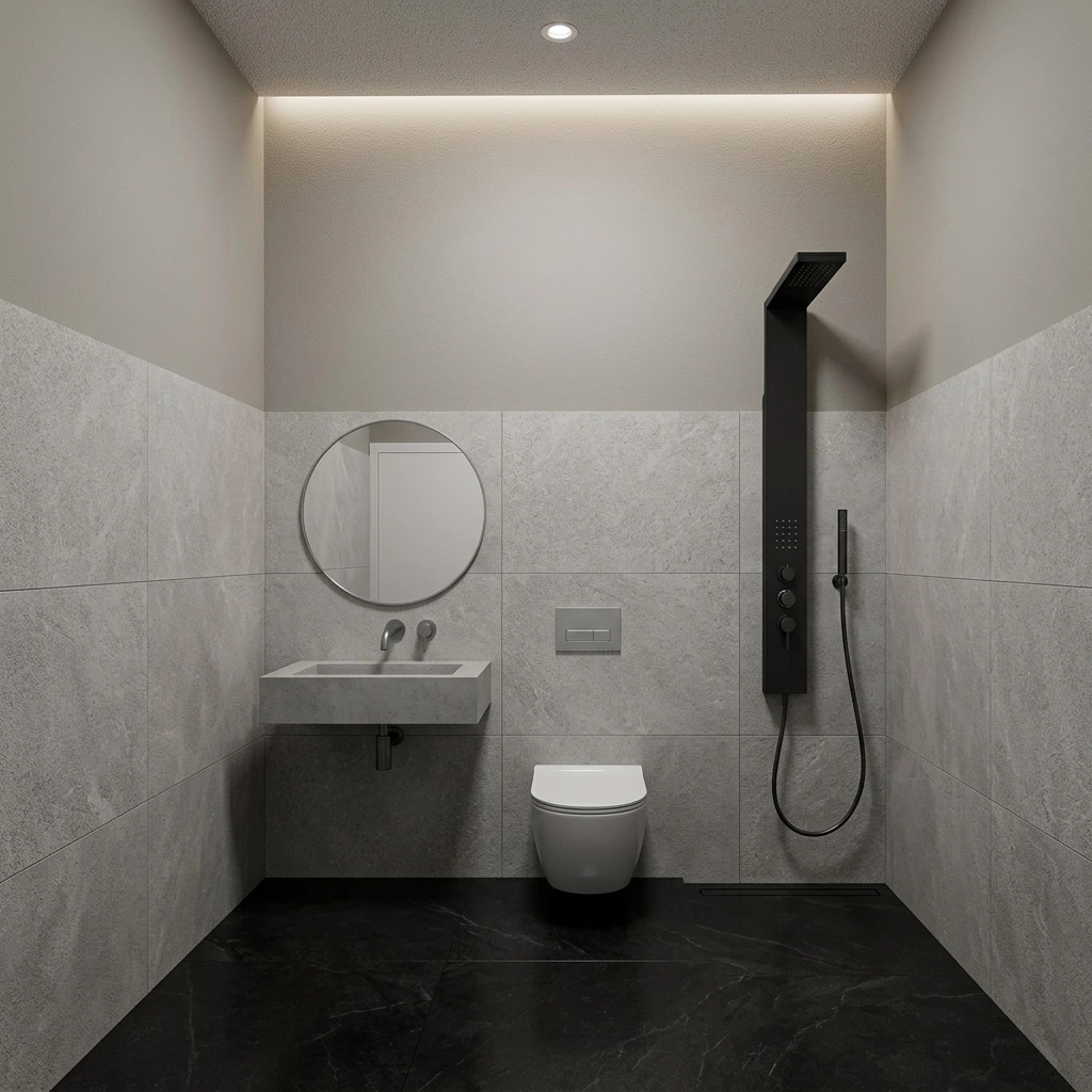 Minimalism Bathroom design — interior photo by GenRoom AI