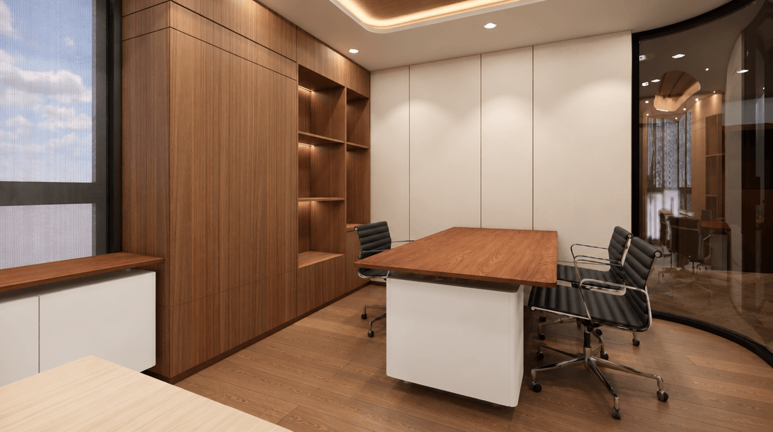 Interior design in Minimalism style — meeting_room by GenRoom AI