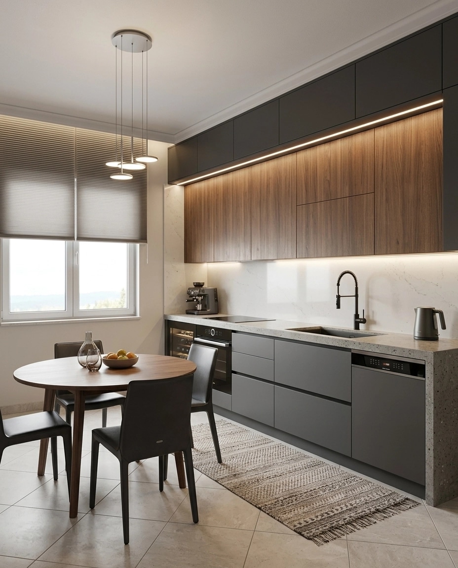 Kitchen interior in Contemporary style — photo by GenRoom AI
