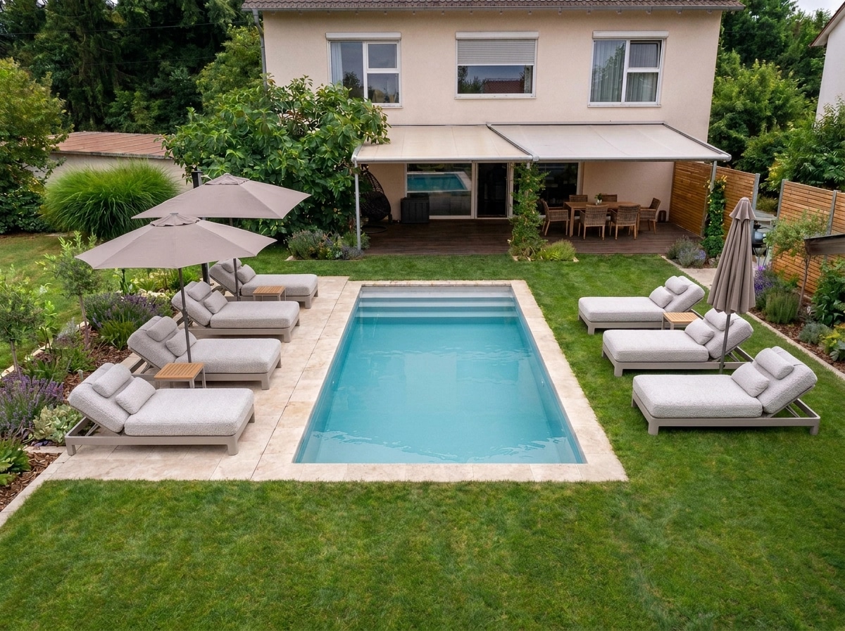 Landscape design in Scandinavian Garden style — Yard by GenRoom AI