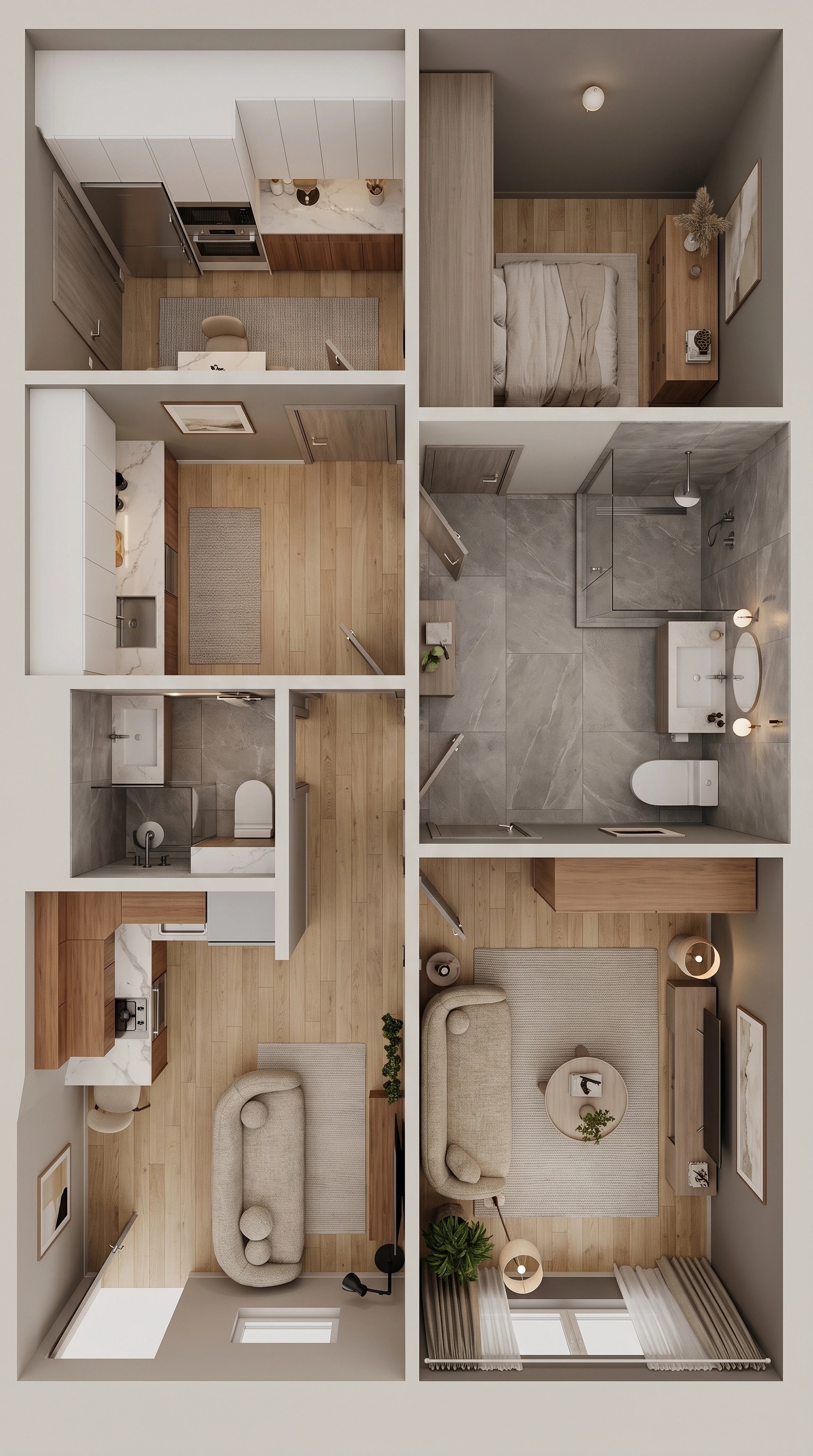 Interior design in Contemporary style — Living Room by GenRoom AI