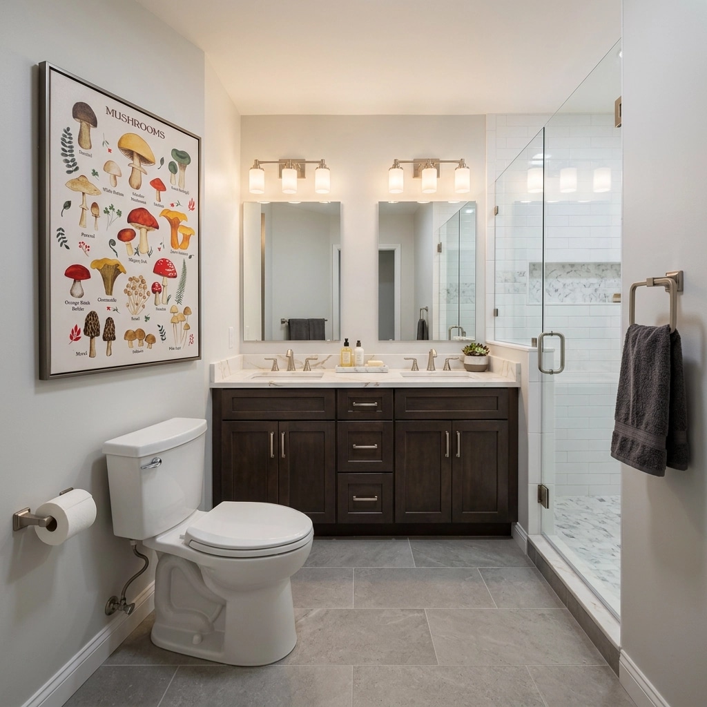 Bathroom interior in Transitional style — photo by GenRoom AI